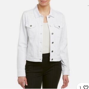 Jones New York White Denim Trucker Jacket